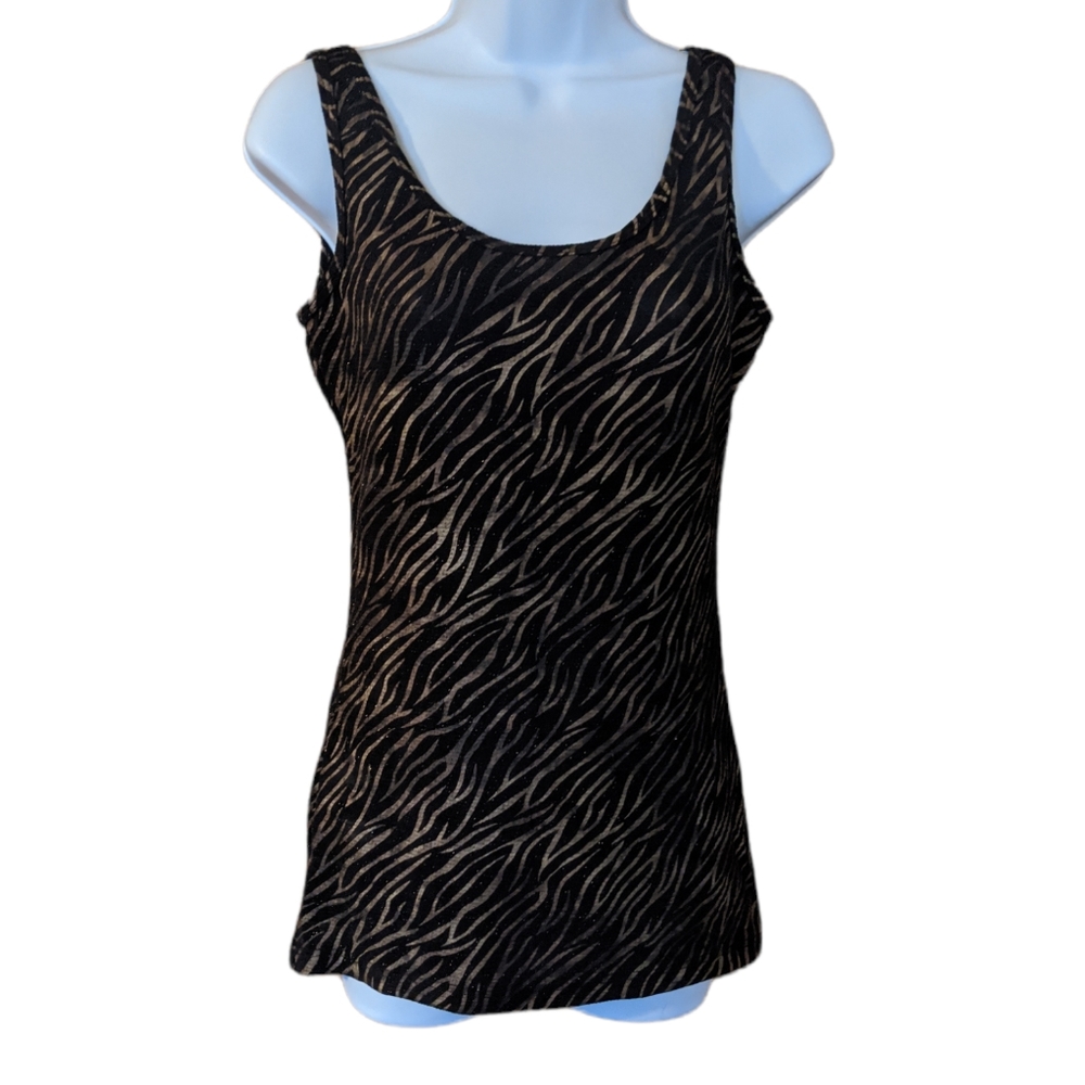 BKE BUCKLE Tank Top Size Large Boho animal date night sleeveless like new top